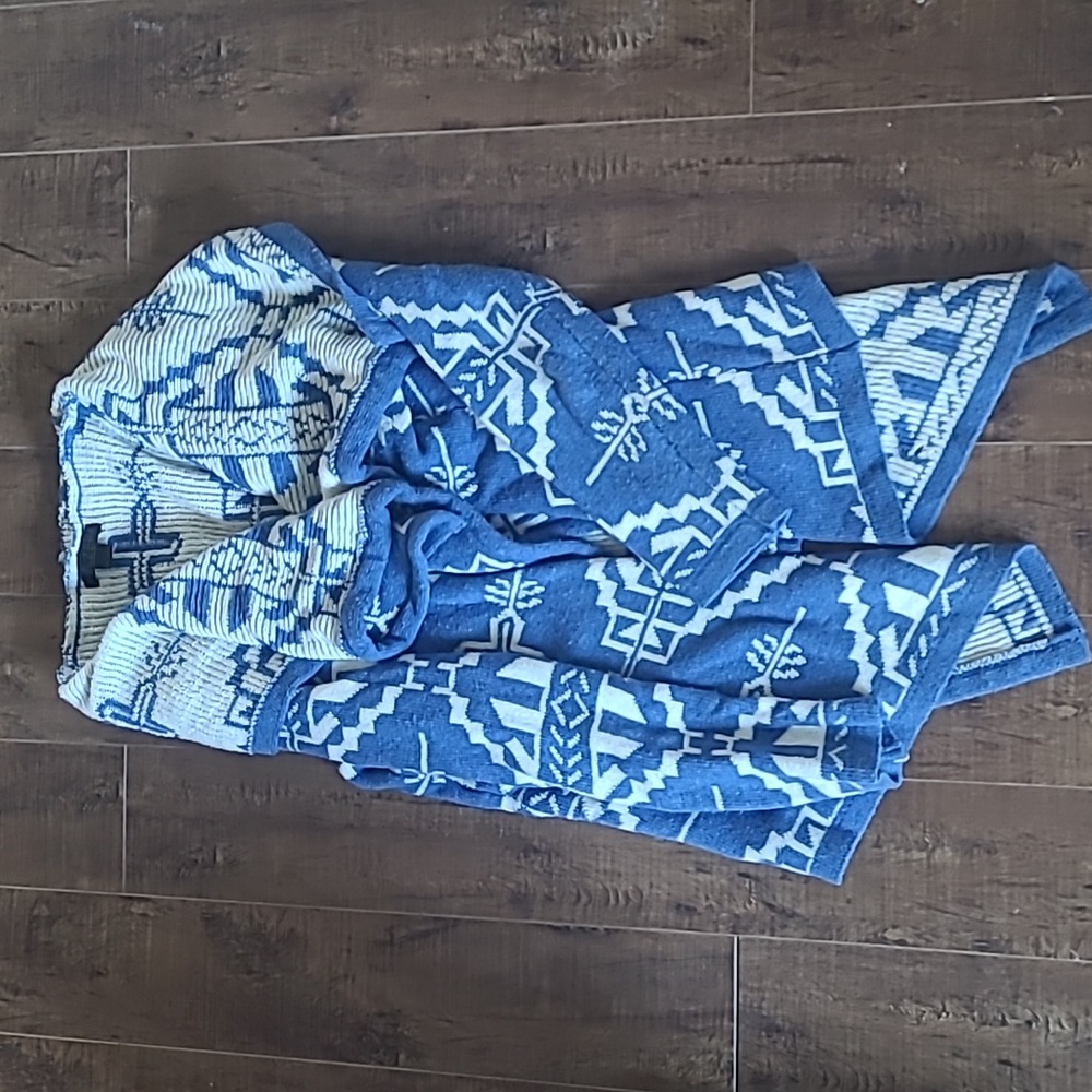 Aztec shawl sweater